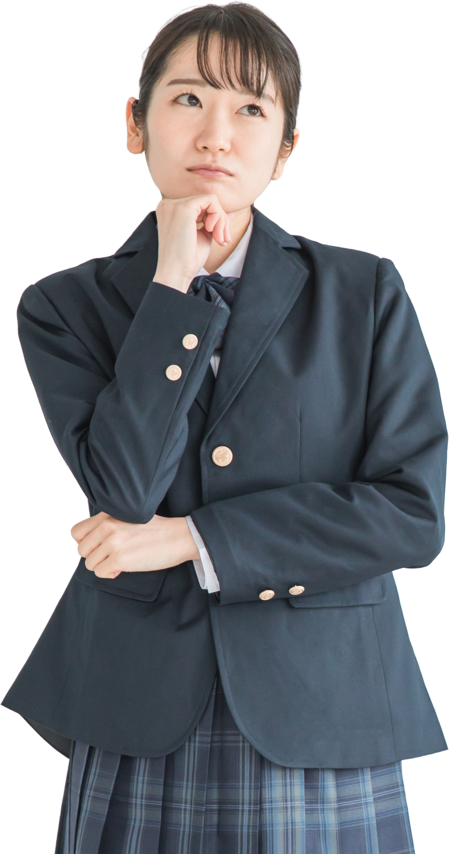 制服について悩む女性のイメージ