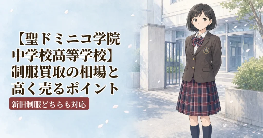 【聖ドミニコ学院中学校高等学校】制服買取の相場と高く売る3つのポイント｜新旧制服どちらも対応 アイキャッチ画像