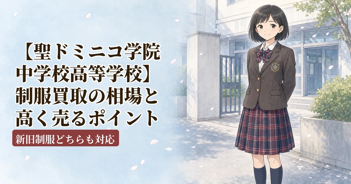 【聖ドミニコ学院中学校高等学校】制服買取の相場と高く売る3つのポイント｜新旧制服どちらも対応 アイキャッチ画像