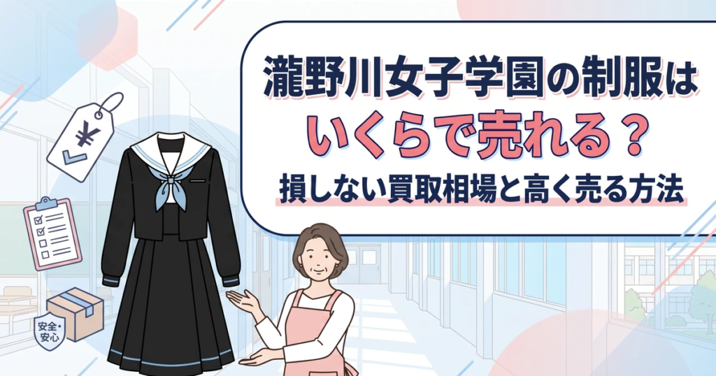 【瀧野川女子学園中学・高等学校】制服の買取相場は？女子制服を高く売るコツと申込方法を解説 アイキャッチ画像