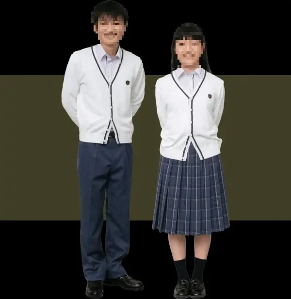 大阪国際中学校高等学校制服：カーディガンスタイル
