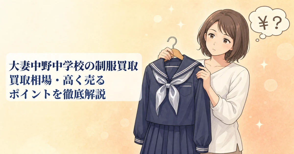 【大妻中野中学校の制服買取】買取相場・高く売るポイントを徹底解説 アイキャッチ画像