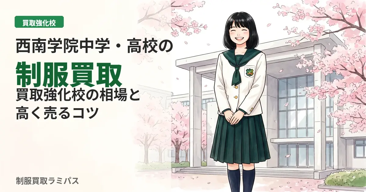 西南学院中学・高校の制服買取｜買取強化校の相場と高く売るコツ アイキャッチ画像