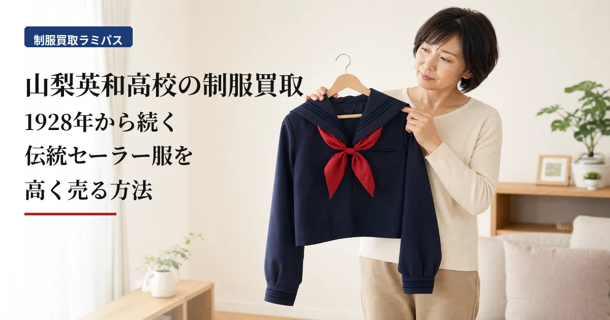 山梨英和高校の制服買取｜1928年から続く伝統セーラー服を高く売る方法 アイキャッチ画像