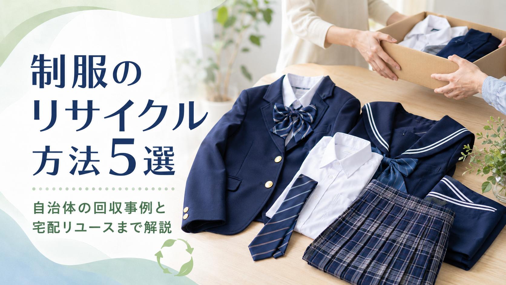 制服のリサイクル方法5選｜自治体の回収事例と全国対応・宅配で参加できるリユースまで アイキャッチ画像