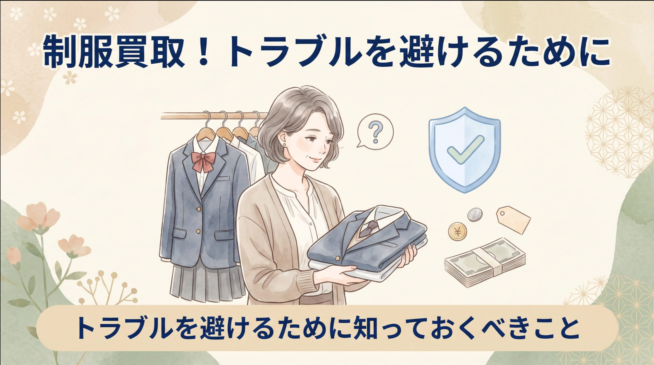 制服買取は怪しい業者に注意。トラブルを避けるために知っておくべきこと｜ラミパス アイキャッチ画像