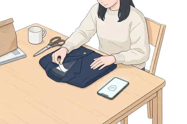 制服買取の査定前に個人情報の取り扱いや安全性を確認する事前チェックのポイントを解説する図