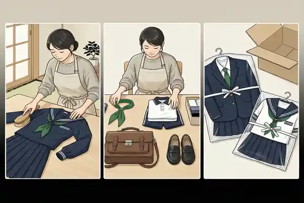 常盤木学園の制服を高く売るためのコツやポイントを分かりやすく解説する図