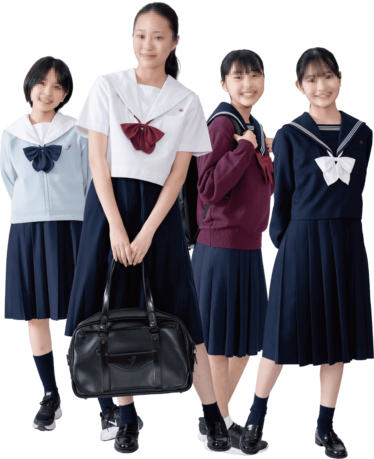 筑紫女学園中学校の制服一覧｜夏服・冬服・セーター着用スタイル