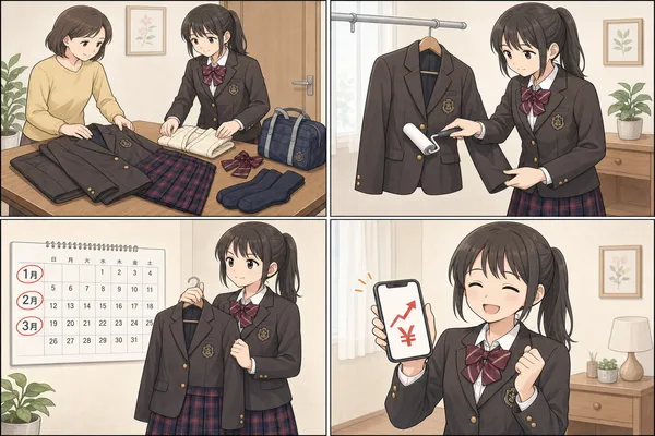 聖ドミニコ学院の制服を高く売るための3つのポイント：セット出し・状態整備・早めの査定
