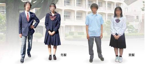 茨城県立竜ヶ崎第二高等学校の制服（男子冬服・女子冬服・男子夏服・女子夏服）