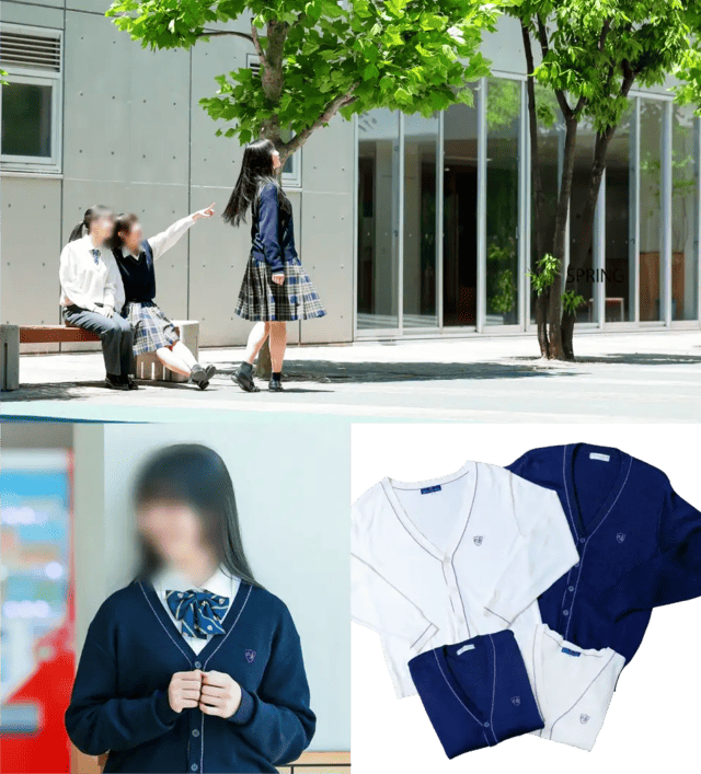 愛知工業大学名電高等学校の夏服（半袖ポロシャツとチェックスカート）