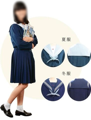 愛知淑徳中学・高校の制服比較(夏服と冬服のセーラーカラー・スカーフのデザインの違い)