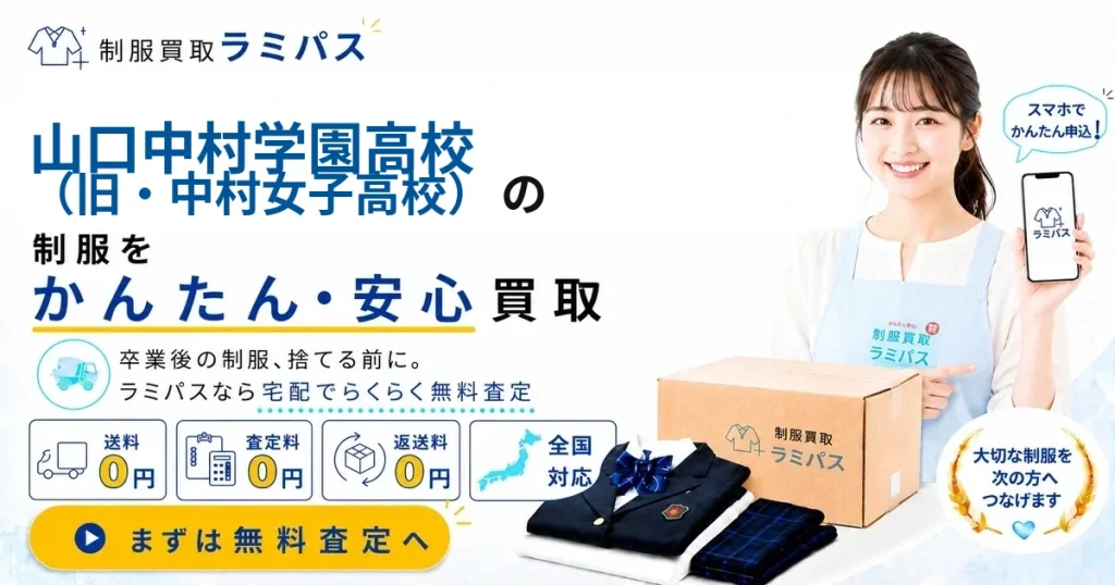 中村女子高等学校（山口中村学園）の制服買取｜買取相場と高く売るコツ アイキャッチ画像