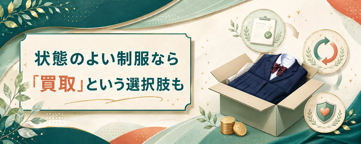 状態のよい制服なら買取という選択肢|段ボールに入れて送る宅配買取のイメージ