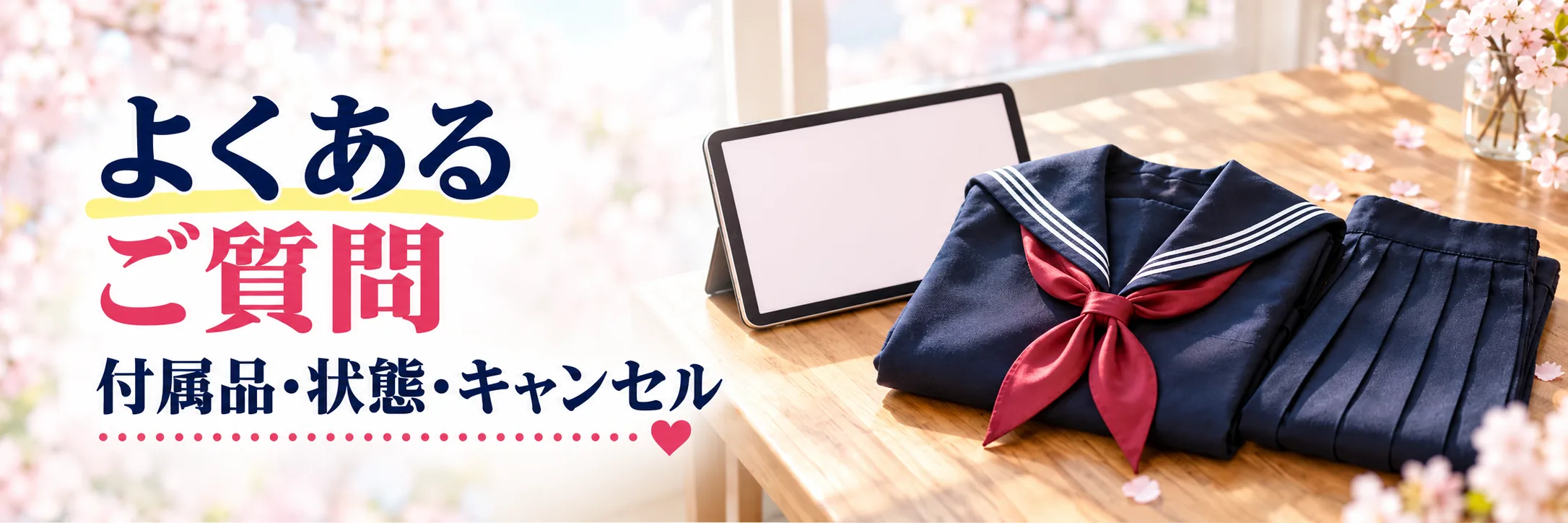 セーラー服買取のよくあるご質問|付属品・状態・キャンセル