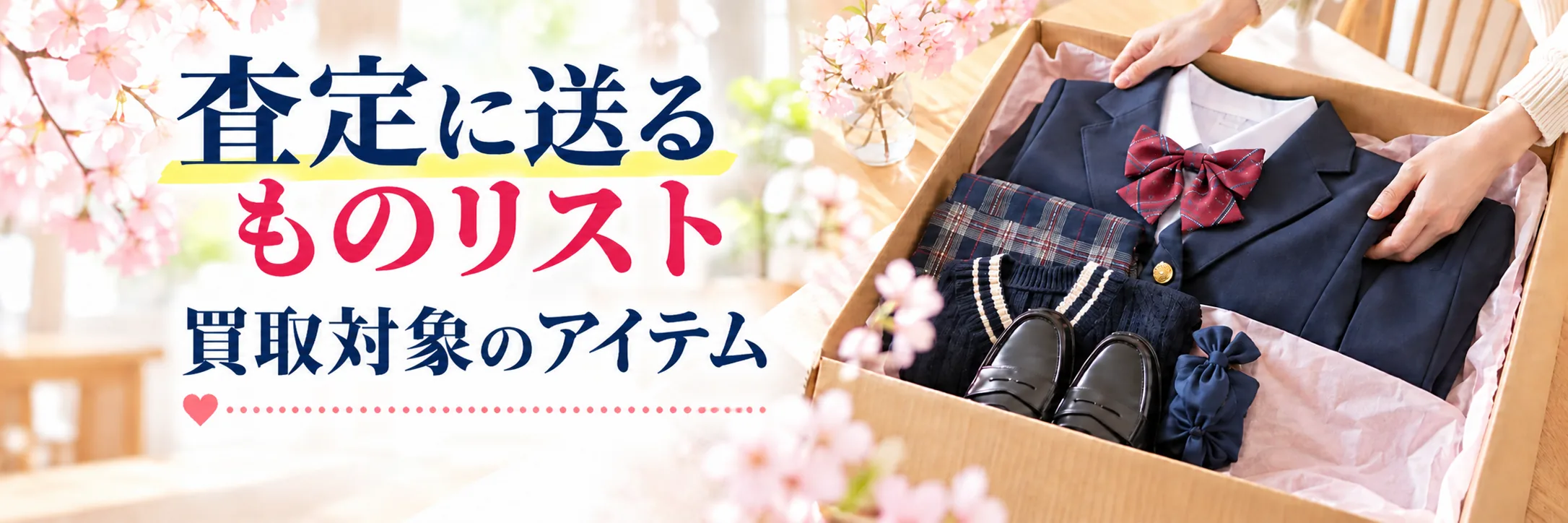 制服の査定に送るものリスト｜買取対象のアイテムを段ボールにまとめて発送